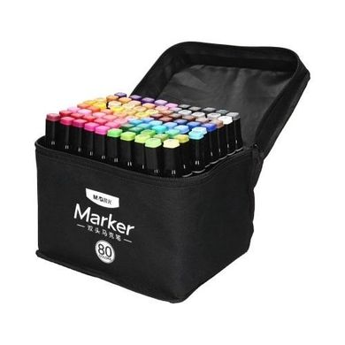 M&G, marker artystyczny, dwustronny, 80 kolorów