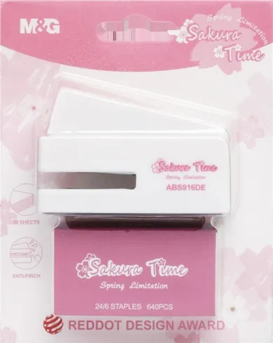 M&G, Sakura, zszywacz mini, 24/6, 20 kartek