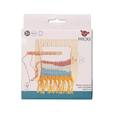 Micki, krosno kwadratowe, ramka do tkania, zestaw kreatywny