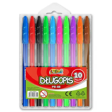 Micro, długopisy, 10 kolorów, 10 szt.