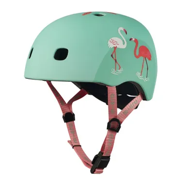 Micro Mobility, kask typu orzeszek na hulajnogę i rower, flamingo, M
