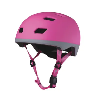 Micro Mobility, kask typu orzeszek na hulajnogę i rower, neon pink, S