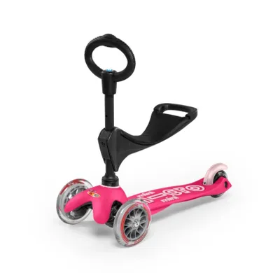 Micro Mobility, Mini 3w1, hulajnoga 3-kołowa, rośnie wraz z dzieckiem, pink