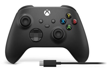 Microsoft, Xbox Serie, kontroler bezprzewodowy, Black+USB-C
