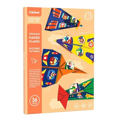 Mideer, origami, papierowe samoloty, zestaw kreatywny
