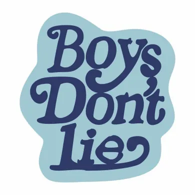 Miękki dywan, Boy's don't lie, niebieski, 100-100 cm