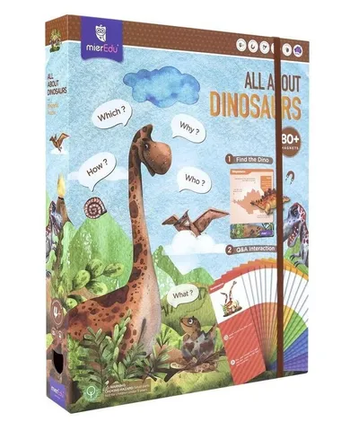 Mieredu, Wszystko o dinozaurach, puzzle magnetyczne, 80 elementów