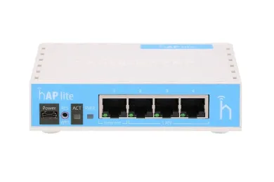 MikroTik, hAP lite, router WiFi, RB941-2nD, 2,4GHz, 4xRJ45 100Mb/s