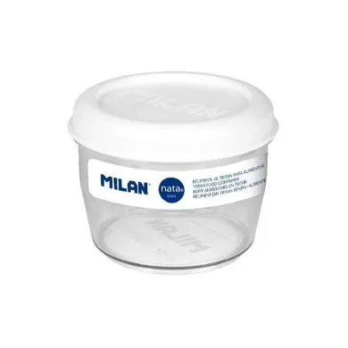 Milan, lunchbox, okrągły, biały, 0,5l