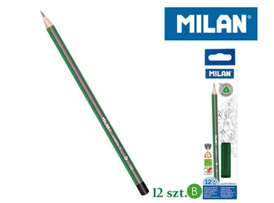 Milan, ołówek trójkątny, B, 12 szt.