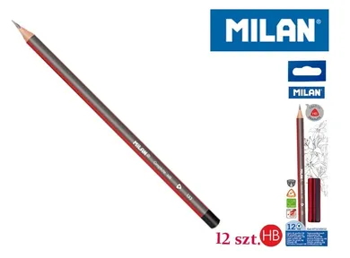 Milan, ołówek trójkątny, HB, 12 szt.