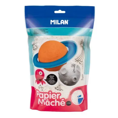 Milan, papier Mache, biały, 200 g