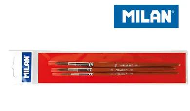 Milan, pędzle, seria 101 nr 6 8 10, włosie kuca, 3 szt.