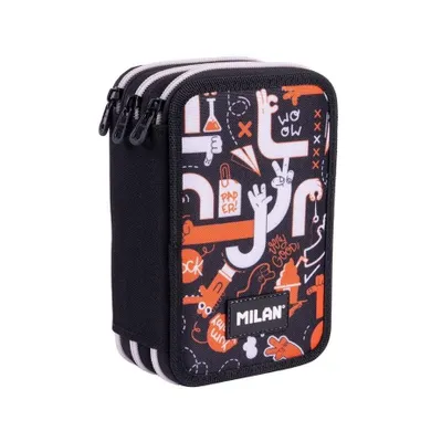 Milan, piórnik rozkładany, potrójny, z wyposażeniem, Fingers