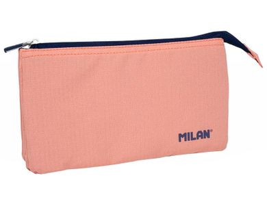 Milan, piórnik, różowy