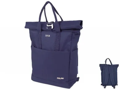 Milan, plecak zwijany, granatowy, 10l