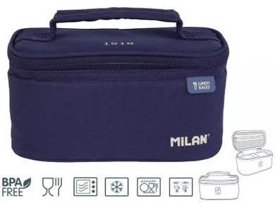 Milan, torba termiczna z pojemnikiem na lunch, granatowa, 1,5l