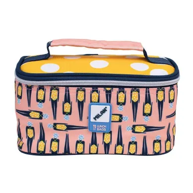 Milan, torba termiczna z pojemnikiem na lunch, Swims 2, różowo - żółta, 1,5 l