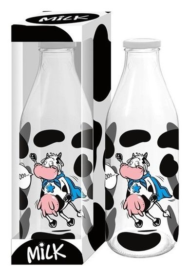 Milk, Super Krowa, butelka na mleko, 1l