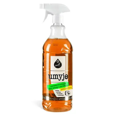 Mill, Clean Umyje, płyn do mycia szyb i luster i glazury, Pomarańcza, 1.22L
