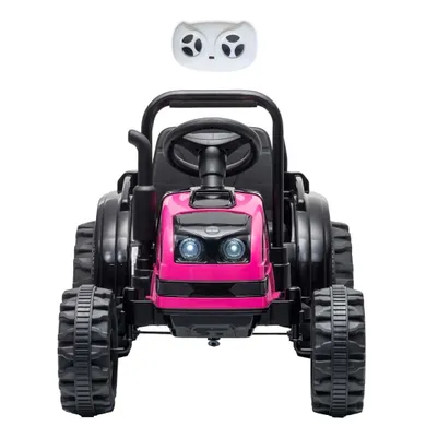 Milly Mally, Farmer, traktor na akumulator z przyczepą, różowy