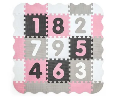 Milly Mally, Jolly, mata piankowa, puzzle 3-3, Digits, Pink Grey