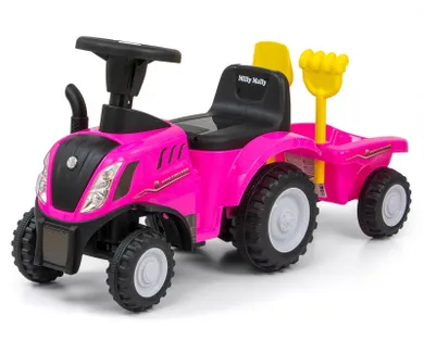 Milly Mally, Traktor New Holland T7, jeździk, pojazd, różowy