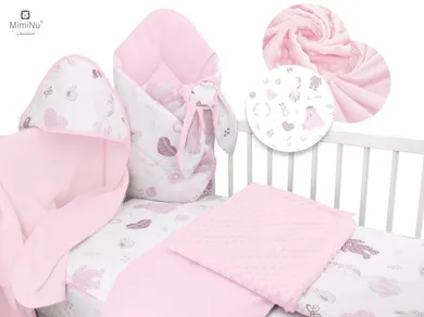 MimiNu, Baby Shower, pakiet wyprawkowy, różowy, 90-120 cm