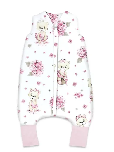 MimiNu, Baletnica, śpiworek do spania z nogawkami, róż, letni, TOG 0.5, rozmiar S, 1-2.5 l