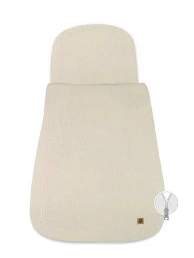 MimiNu, becik do spania i tulenia, muślin bawełniany, TOG 2-2.5, ciepły beż