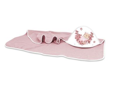 MimiNu, Betty, okrycie kąpielowe, termofrotte, malina, 100-100 cm