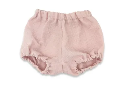 MimiNu, Bloomersy, muślinowe majtki na pieluchę, pudrowy róż, rozmiar M, 1-4 l.