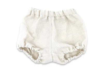 MimiNu, Bloomersy, muślinowe majtki na pieluchę, śmietanka, rozmiar M, 1-4 l.