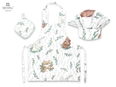 MimiNu by Kieczmerski, zestaw małego kucharza, bawełna, lulu, natural