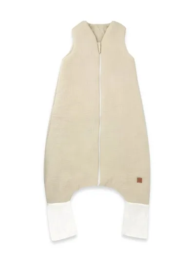 MimiNu, całoroczny śpiworek z nogawkami, muślin, ciepły beż, TOG 2-2.5, rozmiar M, 2-6 l