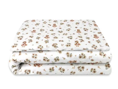 MimiNu, Kaczuszki, komplet pościeli 2-częściowej, bawełna, beż, 120-90 cm