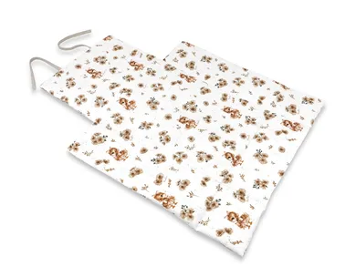 MimiNu, Kaczuszki, przewijak mobilny, bawełna, beż, 70-50 cm