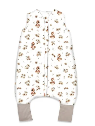 MimiNu, Kaczuszki, śpiworek do spania z nogawkami, beż, letni, TOG 0.5, rozmiar S, 1-2.5 l