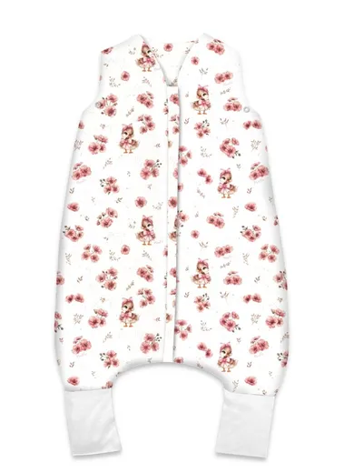 MimiNu, Kaczuszki, śpiworek do spania z nogawkami, pudrowy róż, TOG 2.5, rozmiar S, 1-2,5 l