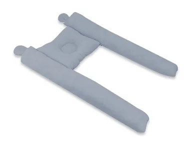 MimiNu, kokon, muślinowa poduszka ergonomiczna, jeans