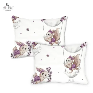 MimiNu, Lili, poszewka bawełniana, 30-40 cm, wrzos, 2 szt.