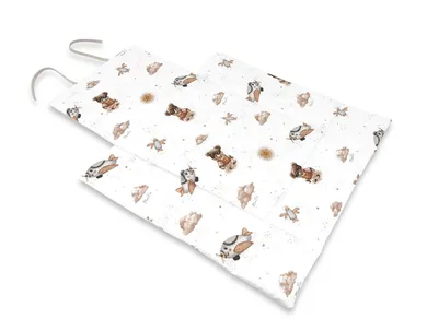 MimiNu, Misie, przewijak mobilny, bawełna, beż, 70-50 cm