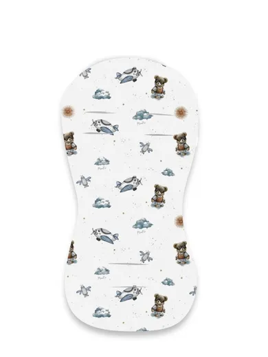 MimiNu, Misie, wkładka uniwersalna, bawełna, błękit, 35-70 cm