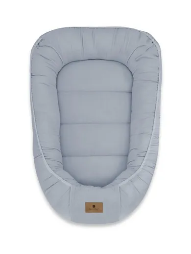 MimiNu, muślinowy kokon niemowlęcy, jeans