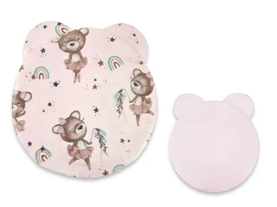 MimiNu, NewMinky, Teddy, poduszeczka płaska, little ballerina + pudrowy róż, 30 cm