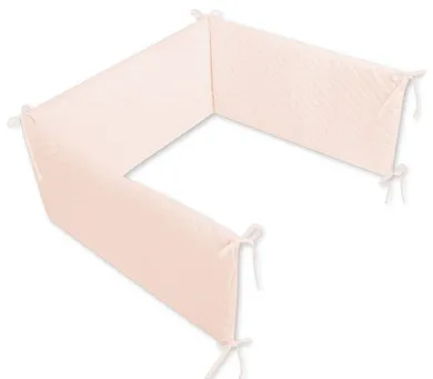 MimiNu, ochraniacz do łóżeczka, velvet pikowany, magnolia, 30-180 cm