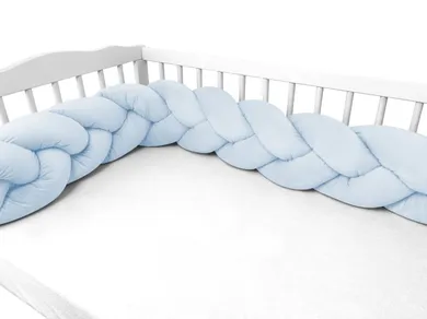 MimiNu, ochraniacz warkocz, velvet, błękit, 240-250 cm