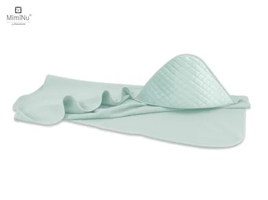 MimiNu, okrycie kąpielowe, termofrotte, velvet pikowany, zimna mięta, 100-100 cm