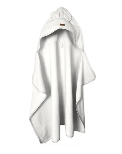 MimiNu, okrycie kąpielowe z kapturkiem, termofrotte, śmietanka, 85-120 cm