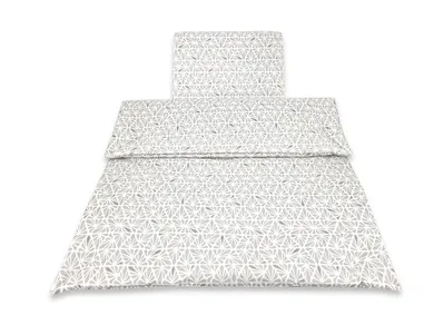 MimiNu, Petals Azure, 2-częściowy komplet pościeli bawełnianej z wypełnieniem, 75-100 cm